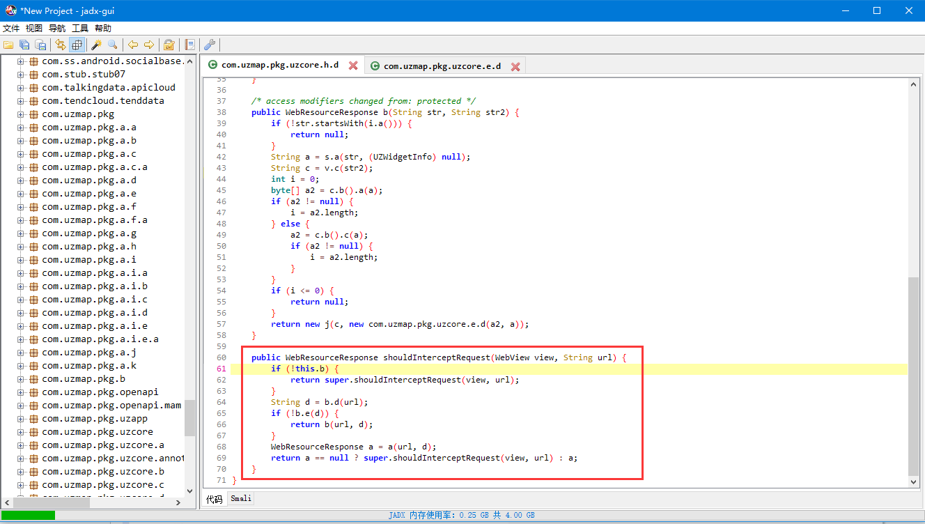 shouldInterceptRequest